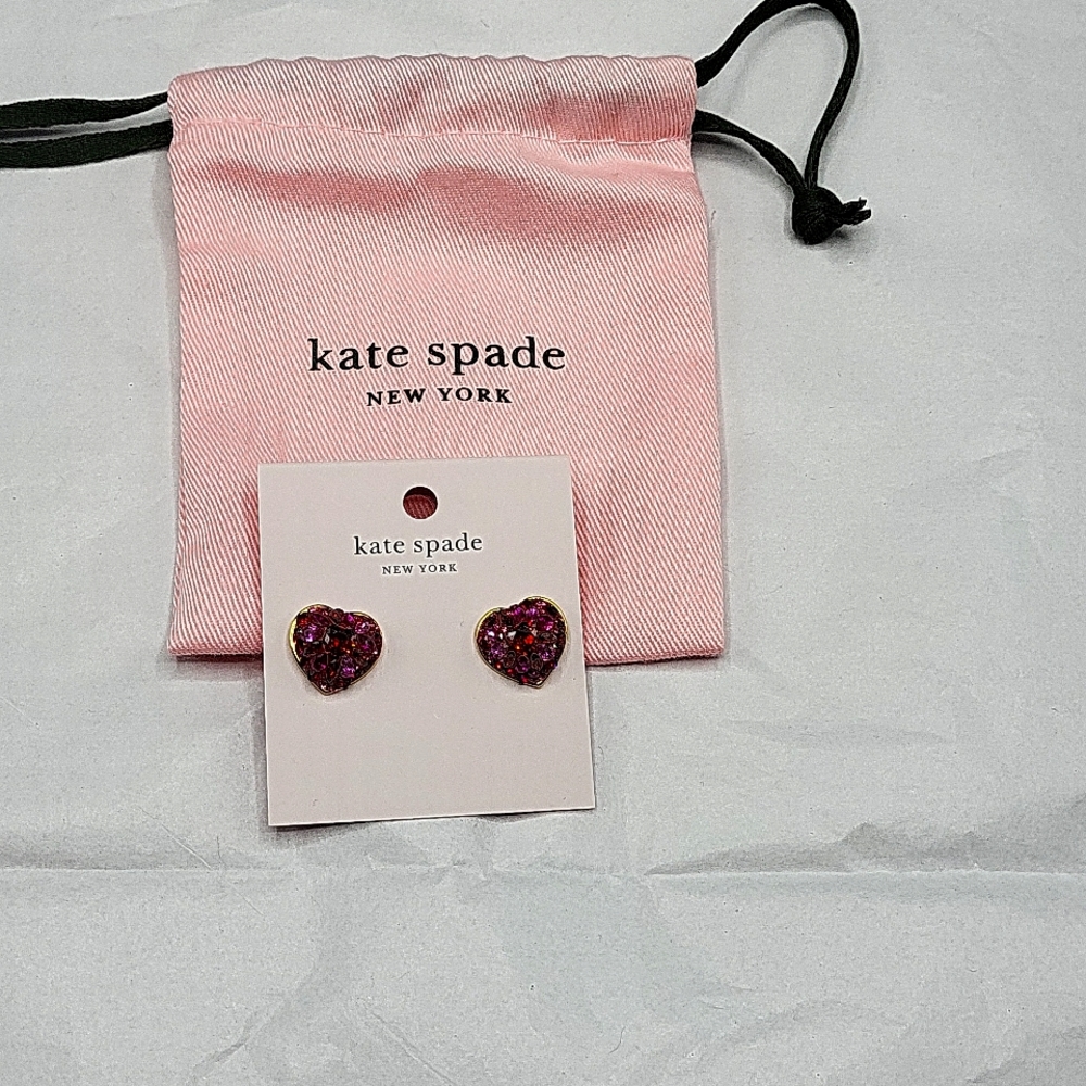 Kate Spade heart sparkling earrings